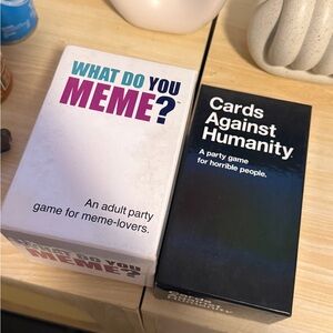 Meme and Humanity Card Game Set - White & Black